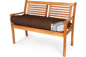 Spatium Cojines para Bancos Funda desenfundable, Impermeable 30 tamaños para Elegir de 7 Colores(100 x 60 x 10cm Marrón)