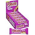 Perkier Nutty Toffee & Dark Chocolate Bars (15 Bars), Vegan, Gluten Free, Protein, High Fibre, Lower Sugar Snack, Natural Ingredients, Lower Calorie, Healthy, No Palm Oil, Nut Bar, Carbon Neutral
