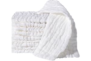 Zuimei 10 Pcs Muslin Cloths For Baby Muslin Squares Small Burp Cloths Cotton Wipes Absorbent Face Body Towel Baby Essentials For Newborn