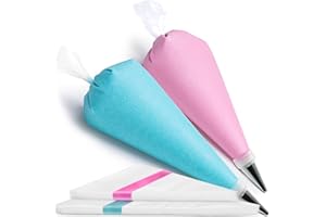 Sac à poche usa e getta (31 cm, confezione da 100) per decorare torte, sac à poche per glassare cupcake e biscotti, sac a poche trasparenti di EcoEarth
