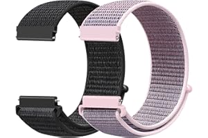 Runostrich Nylon Armband 16mm 18mm 19mm 20mm 22mm 24mm Sport Loop Schnellverschluss Uhrenarmband Aatmungsaktive Verstellbarer Ersatzarmband für Damen Herren