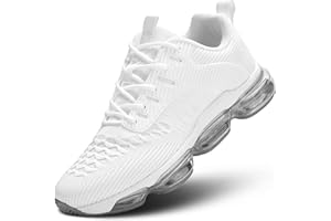 WREZATRO Men's Air Cushion Running Shoes Fashion Sneakers Non Slip Workout Casual Sport Cross Trainers Gym Training Comfortable Walking Shoes