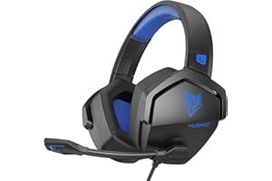 NUBWO N16 Casque Gaming - Micro Annulant Le Bruit, Son Stéréo et Conception Confortable pour PS5, PS4, Xbox One, NS, PC, Ordinateur Portable et Mac - Bleu
