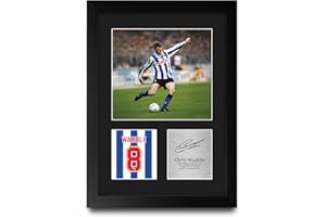 HWC Trading Chris Waddle Sheffield Wednesday Gifts Printed Signed Autograph Picture for Football Fans and Supporters - A4 Portrait Framed