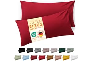 Blumtal Federe Cuscini Divano 50x80 cm - Set di Copricuscini per Divani in Microfibra a 2 Pezzi con Chiusura a Busta, certificati Oeko-Tex, extra morbidi e lavabili - Rosso