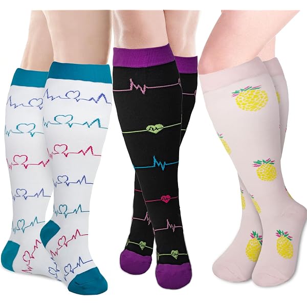 Chaussettes De Contention Zeta Wear - Grande Taille Homme/femme - 20-30 MmHg
