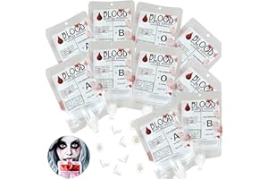 PERMORMAK Blood Bag for Drinks,Reusable Energy Drink Blood Bags Containers Drink Pouches Gag, IV Blood Bags, 150ml Halloween Drink Container Zombie Vampire Halloween Party Props Decoration - 20pcs