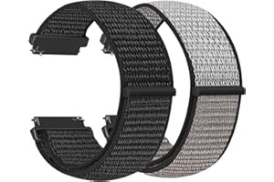 Vodtian Nylonowy pasek do zegarka 20 mm, do Samsung Galaxy Watch 7/6/5/4/FE 40/44 mm, Galaxy Watch 5 Pro 45 mm, Watch 6 Classic, Watch 4 Classic, Active 2, Garmin Vivoactive 5, dla kobiet i mężczyzn