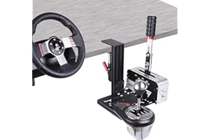 YAARHEJ Universal Desk Mount for Racing Sim Shifter & Handbrake - Compatible With Logitech G Driving Force, Thrustmaster TH8A & TSS, Fanatec ClubSport - USB Compatible