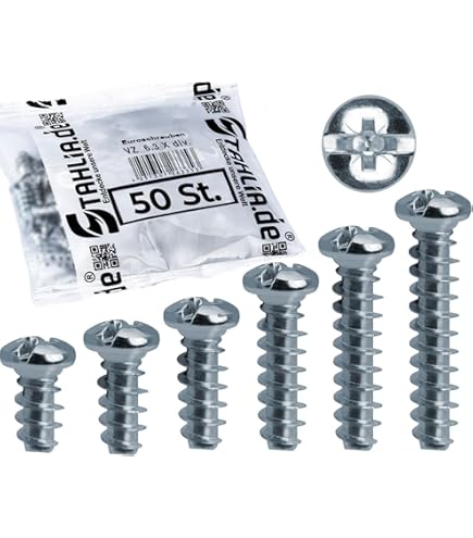 20 Viti Per Mobili Mprofi MT - Testa Svasata, Cava Esagonale, Zincate 7x50 Mm - Foto 3