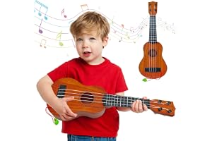 TERRIFI Kids Toy Ukulele Guitar, 17 Inch Classical Guitar Musical Toy, 4 Strings Educational Learning Ukulele for Toddlers and Preschoolers, Fun and Interactive Musical Instrument