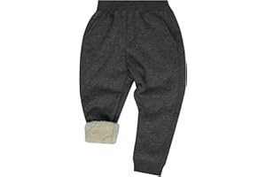 Happy Cherry Pantaloni Invernali per Bambini Pantaloni Lunghi in Felpa Pesante Pantaloni Caldi Sportivi Imbottita