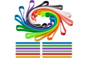 Zonon 30 Stück Silikon Gummibänder Planer Bunte Verpackung Gummibändern für Taschen Verpackungen Notizbuch Übung im Freien, Hitze Kalt Uv Beständig