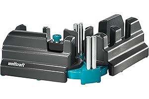 wolfcraft Schmiege und Schneidlade - 6948000 - praktischer Helfer um Fußleisten bis zu einer Höhe von 70 mm zuzuschneiden, Fußleisten auf Gehrungen zuschneiden