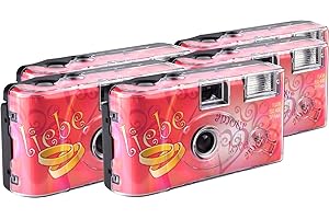 TopShot Love Hearts Lot de 5 appareils Photo jetables 27 Poses avec Flash
