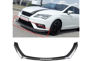 QDFGNKBAI Coche Alerón Delantero para S-Eat Leon MK3.5 2017-2019, Frontal Spoiler Labio Difusor Separador Tuning Performance Accesorios,A/Carbon Fiber Look