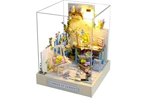 CUTEROOM Miniaturowy domek dla lalek "zrób to sam", zestaw do domku dla lalek, miniaturowy z meblami, miniaturowy model domku, zestaw do budowy dla dziewcząt i chłopców dzieci