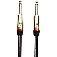 Monster Prolink Rock Instrument Cable. 6 ft Straight to Straight Monster Guitar Cable. For Electric Guitar Cable. 95% Copper Braided Shielded Guitar Cable