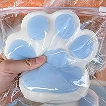 Jouets Squishy Anti-stress - Lot De 3 (ours, Axolotl, Patte De Chat), Couleurs Aléatoires, TPE Lent