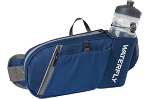 Waterfly Riñonera Senderismo Excursionismo Running: Riñonera Deportiva con Soporte para Botellas Bolsa de Cintura para Correr Senderismo Hombre Mujer