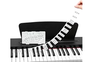 OBYCPIN Etiquetas para Teclado de Piano, Instrucciones de Notas, Accesorios para 88 Teclas de Tamaño Completo, Teclas de Piano para Niños Principiantes