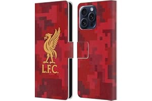 Head Case Designs Officially Licensed Liverpool Football Club Home Red Digital Camouflage Leather Wallet Case Compatible With Apple iPhone 16 Pro Max