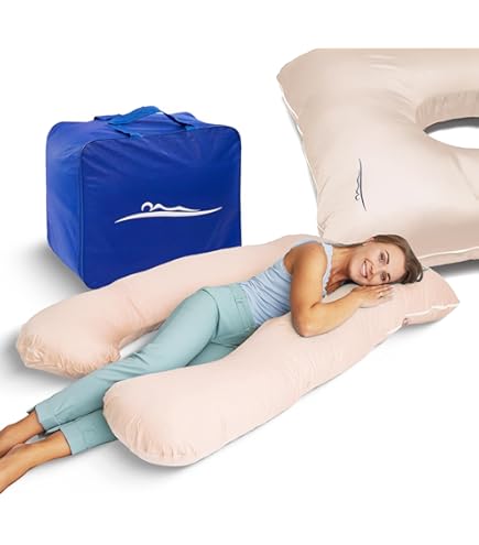 MKS KomfortKissen ORIGINEEL - Premium Orthopedisch Knuffelkussen | Lichaamskussen | Zijslaapkussen - Voor betere slaap en tegen rugklachten, 100 x 150 cm (Katoen (Standaard) / Hawaii