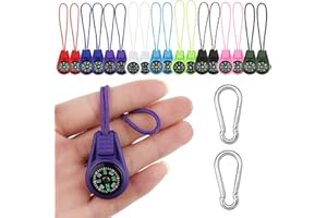 BNOYONERAS 18 Piezas Mini Brújulas de Supervivencia Multicolor con Cordón Brújula Orientación Brújula de Navegación Brújulas Niño Mini Brújula Brújula Supervivencia con Mosquetón Compas para Acampar Montañismo