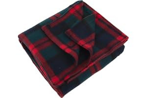 TRAIL MAKER Mantas de Forro Polar a Cuadros de 50 x 60 Pulgadas para Dormitorio, sofá, Sala de Estar, Silla, Mascotas, Exteriores (Rojo/Verde)