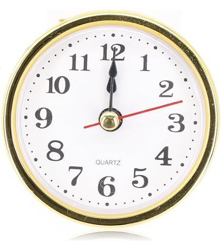 JAWSEU Inserto per Orologio, Orologio al Quarzo Tondo retrò con (M0B