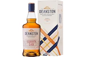 Deanston Virgin Oak Single Malt Scotch Whisky| 46.3% vol | 70cl | Sweet, zingy and waxy Scottish Whisky | Highland Single Malt Whisky​