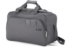BENZI Bolsa de Viaje 40 x 25 x 20 cm | Apta para Equipaje de Mano Ryanair y Vueling | Bolsa Ligera y Resistente de Poliéster | Ideal para Viajes y Gimnasio – Gris
