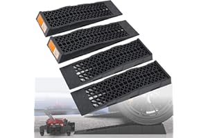 OULEME Low Profile Car Service Ramp, 4 Pack, Portable for Lift Lowered Low Down Rise Clearance Racing Sports Car Vehicle Maintenance Oil/Tire Change