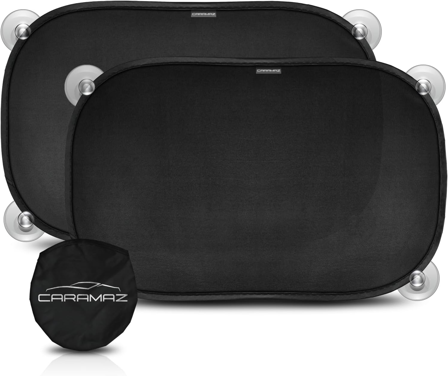 Parasol Coche con protección UV certificada Óptima Oscuridad - Autoadhesivo, para Proteger del Sol a bebés y Mascotas, 2 parasoles para bebé de 51x31 cm, Negro