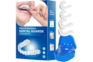 BLHOLIFE Mouth Guard for Teeth Grinding, Mouth Guard for Sleeping, Gum Shield for Teeth Grinding Guard Adults&Kids, Sleep Apnea Mouth Guard&Teeth Whitening Mouth Trays, Reusable Prevent Clenching Bruxism 4 Pcs