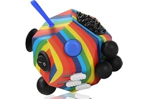 Fidget Cube con 12 Lati - Originale Cubo Antistress Adulti Fidget Toys Ufficio Gadget Anti Stress Cube Per Tutte le Età Con ADHD, ADD, ASD, ADHD da VCOSTORE