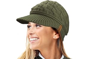 TOSKATOK Ladies Peaked Cable Knit Warm R80 Teddy Fleece Lined Beanie Winter Hat Cap