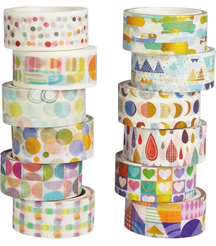 Marjoramy Washi Tape Set, 10 rollen vintage decoratieve plakband, decoratieve tape, vintage sticker, voor scrapbooking, bullet journal, knutselen