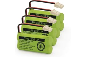 GLEPOWEER DM221 BT183342/BT283342 2.4V 400mAh Ni-MH Battery Pack, Also Compatible with Cordless Phone Batteries BT166342/BT266342 BT162342/BT262342 CS6709 CS6609 CS6509 CS6409 EL52100 EL50003(4 Pack)