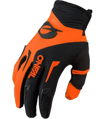 Gants De Motocross O'NEAL Element Youth - Taille M, Noir - Aération, Protection Renforcée, Coupe Articulée - Pour VTT, MX, Descente