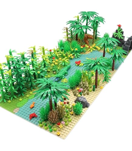 Base Per Costruzioni Feleph 4 Pezzi 25x25 Cm - Tema Mare Con Spiaggia Ed Erba