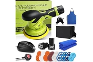 Ecarke 27 Pcs Car Polisher and Buffer Set, Car Polisher Cordless Car Buffer Polisher - with 2 Pieces 12V Lithium Battery Polisher Buffer, Variable Speed, Car Polisher for Grinding, Polishing