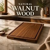 HICOWOOD Şef Tipi Doğal Ceviz Kesme Tahtası -41x25x2.5