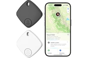Olycism Key Finder Portable Bluetooth Tracker Tag Compatible with Apple Find My (iOS Only) Replaceable Battery Waterproof Find My Keys Device for Keys Pets Luggages Bags Wallets 2 Pack