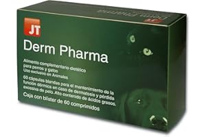 JTPharma Derm Pharma - Alimento complementario para mascotas, 60 comprimidos