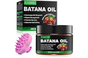 DXYMN Huile de batana with Silicone Scalp Massager, Huile de batana 100% naturelle pour la croissance des cheveux, Élimine les fourches, restaure les cheveux abîmés, améliore l'éclat des cheveux (120 G)