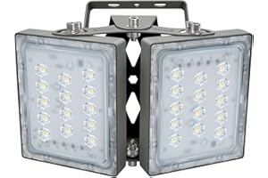 ‎STASUN STASUN 60W LED Außenstrahler, 6000LM Superheller LED Außenstrahler, IP66 Wasserdicht, 6000K Tageslicht, 2 Strahler, Verstellbare Köpfe, Für Garten, Garage, Hof