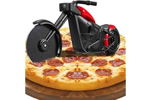 KAIYINGXIN Moto Tagliapizza, Rotella Tagliapizza, Taglia Pizza, Taglia Pizza Rondella, Ideale per Regali Creativi(Rosso, 21 * 8 cm)