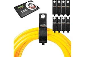 APROMISITH Kabel Organizer Kabelriemen, Hochleistungs-Aufbewahrungsgurte, Verstellbare Kabelhalter Kabelbinder für Verlängerungskabel, Schläuche, Seile, Keller, Werkstatt, Wohnmobil(8L)(8er-Packs)