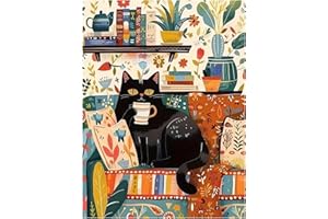 Mandun Art Chat Peinture Numero Adulte, Chat Coloriage Par Numero Adulte, Peinture par Pour la Décoration de la Maison 40x50cm